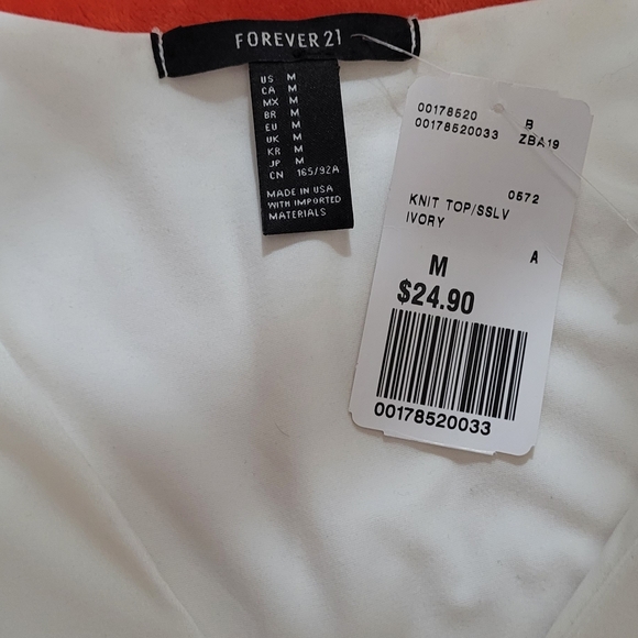 Forever21 2pc Set, crop top size M, skirt size S cream colored - Picture 3 of 4